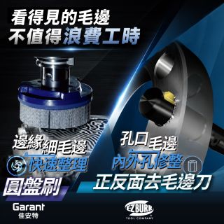 毛邊兩大利器：【GARANT 圓盤刷】【EZ Burr 正反去毛邊刀】